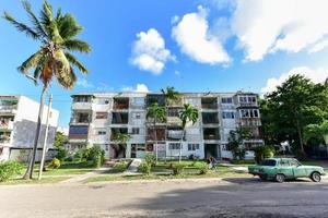 Havana, Cuba - Jan 14, 2017 -  Alamar, a district in the eastern part of Havana in Cuba. This district is primarily prefabrication construction of Soviet-style architecture. photo