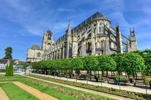 Bourges Cathedral, Roman Catholic church located in Bourges, France. It is dedicated to Saint Stephen and is the seat of the Archbishop of Bourges. photo