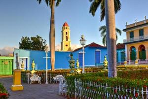 Plaza Mayor in the center of Trinidad, Cuba, a UNESCO world heritage site. photo