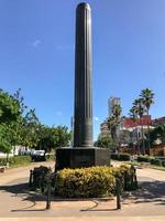 Obelisk of granite monument dedicated to the Chinese who fought for the independence of Cuba. photo