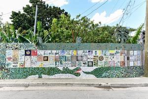 Havana, Cuba - Jan 14, 2017 -  Jaimanitas neighborhood of Havana, Cuba, more commonly known as Fusterlandia for the colorful mosaics. photo