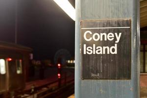 New York City - January 24, 2016 -  Coney Island subway station in New York City. photo