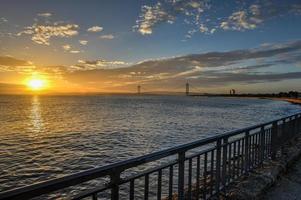 Verrazano Narrows Bridge at Sunset photo