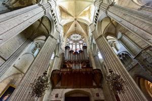 Bourges, France - May 21, 2017 -  Bourges Cathedral, Roman Catholic church located in Bourges, France. It is dedicated to Saint Stephen and is the seat of the Archbishop of Bourges. photo