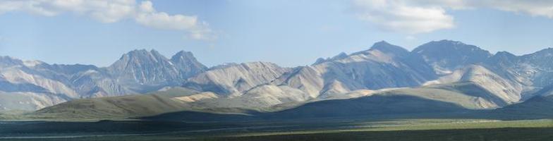 Panoramic view of mountains surrounding Talkeetna, Alaska photo