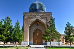 Bibi Khanym Mosque in Samarkand, Uzbekistan. In the 15th century it was one of the largest and most magnificent mosques in the Islamic world. photo