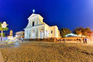 Holy Trinity Church in Trinidad, Cuba. The church has a Neoclassical facade and is visited by thousands of tourists every year. photo