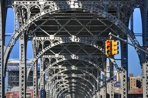 New York City - Feb 17, 2020 -  Underside of the steel girders of Riverside Drive in Manhattan, New York City. photo