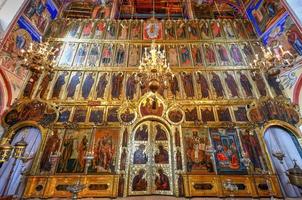 Suzdal, Russia - July 5, 2018 -  Beautiful interior of the Rozhdestvenskiy Sobor in the Kremlin in Suzdal in the Vladimir region, Golden Ring, Russia. photo