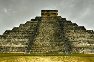 Pyramid of Kukulkan at Chichen Itza, the ancient Maya city in the Yucatan region of Mexico. photo