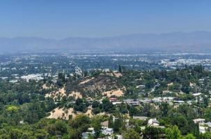 View from the top of Mulholland Drive, Los Angeles, California photo