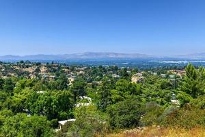 View from the top of Mulholland Drive, Los Angeles, California photo