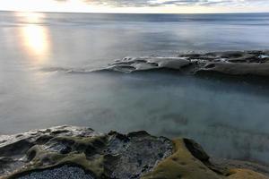 Sunset at the Tide Pools in La Jolla, San Diego, California. photo