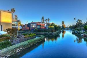 The iconic area of Venice canals in Venice, California, USA photo