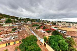 Panoramic view over the old part of Trinidad, Cuba, a UNESCO world heritage site. photo