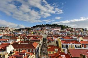 Panoramic view of the Lisbon Skyline in Portugal. photo