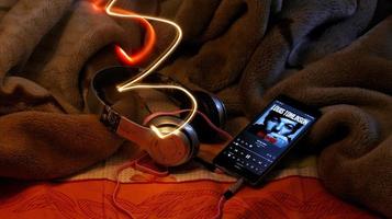 Headphones Surrounded By Fairy Lights In Long Exposure in Karachi Pakistan 2022 photo