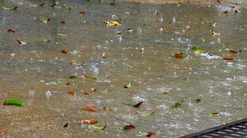 Rain Drops Hitting The Ground in Karachi Pakistan 2022 photo