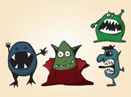 Cute Monsters Clip Art vector