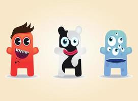 Cute Monsters Clip Art vector