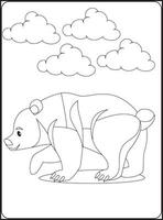 CUTE Winter Animals Coloring Pages vector
