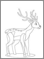 CUTE Winter Animals Coloring Pages vector