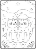 Valentine Day Coloring Pages vector