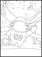 Space Coloring Pages for Kids vector
