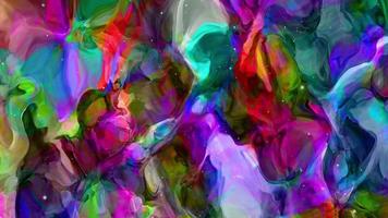 animación de fondo iridiscente abstracto.película holográfica abstracta.gráfico de movimiento de textura degradada video