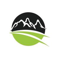 Mountain icon logo template design vector