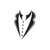 icono clásico de corbata y traje de hombre de moda vector