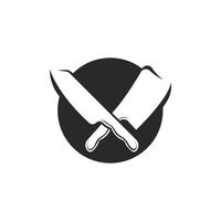 Knife logo icon template and symbol vector