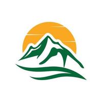 diseño de plantilla de logotipo de icono de montaña vector