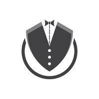 icono clásico de corbata y traje de hombre de moda vector