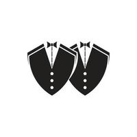 Classic tie icon and suit fashion man vector