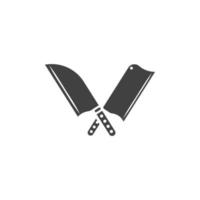 Knife logo icon template and symbol vector