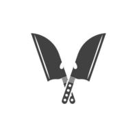 Knife logo icon template and symbol vector