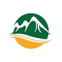 Mountain icon logo template design vector