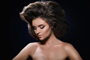 Gorgeous woman with a beautiful hairstyle and make-up photo