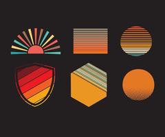 Retro Vintage Sunset Graphics for Print on Demand 05.eps vector