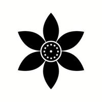 Unique Flower Vector Glyph Icon