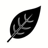 Unique Leaf Vector Glyph Icon