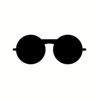 icono de glifo de gafas vintage único vector
