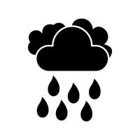 Unique Cloudy Weather Glyph Vector Icon