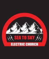 sea to sky electric church t-shirt design.eps vector