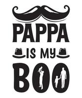 pappa es mi diseño de camiseta boo.eps vector