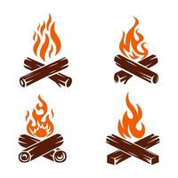 bonfire logo collection vector