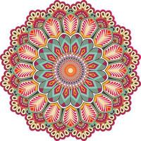 Luxury colorful ornamental mandala background design in multiple color vector