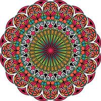 Colorful mandala background design in abstract pattern for business card, poster, postcard, brochure, flyer, invitation, vector