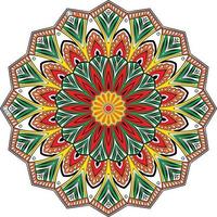 Hand drawn ornamental mandala colorful background design in abstract pattern. vector